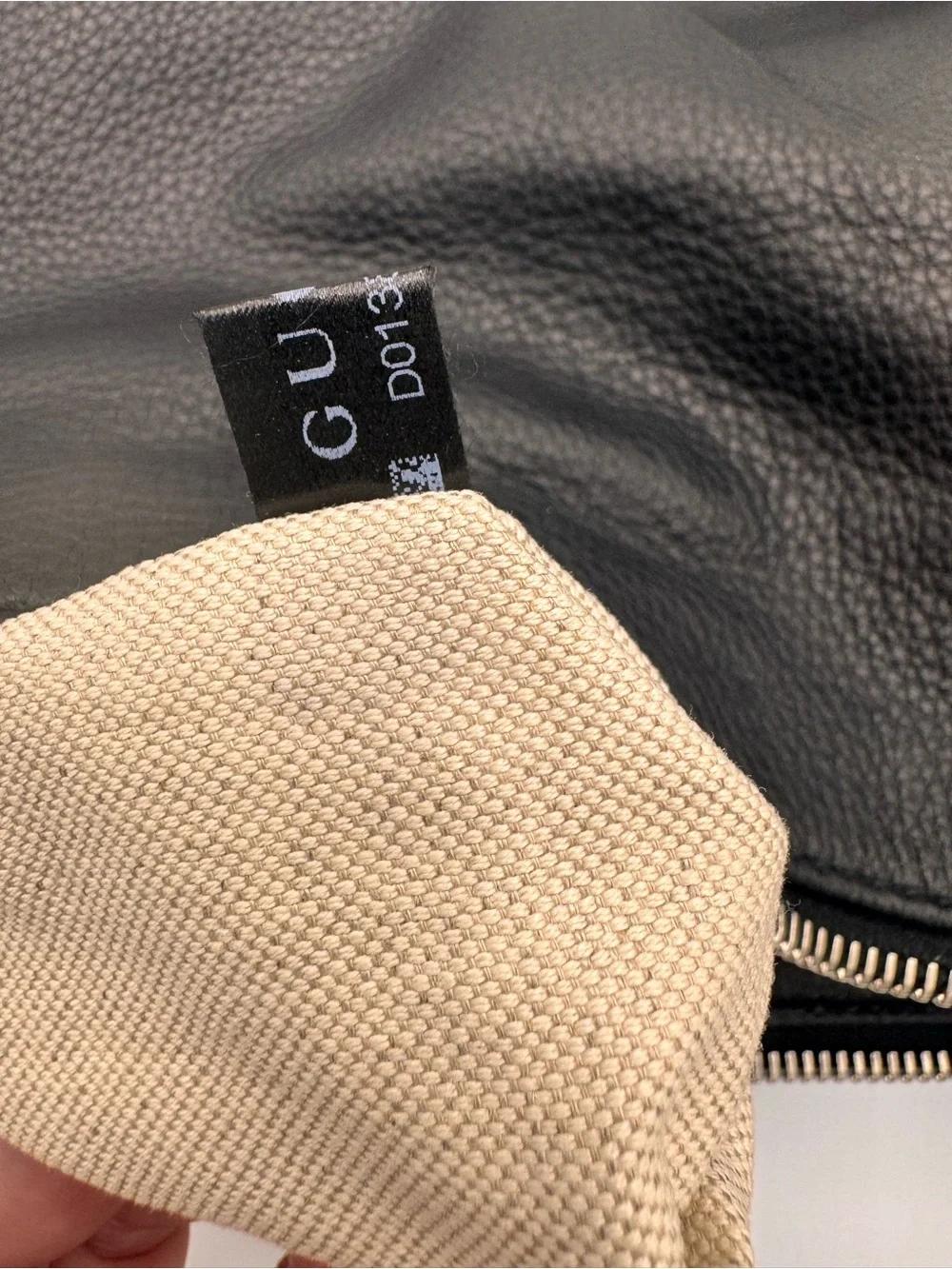 Gucci Black Leather Large Hobo Shoulder Bag Silver Hardware